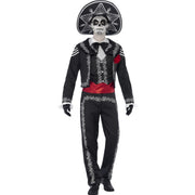 Op deze afbeelding zie je een Kostuums, van het merk Smiffy's. Zwart Day Of The Dead Senor Bones Man Kostuum