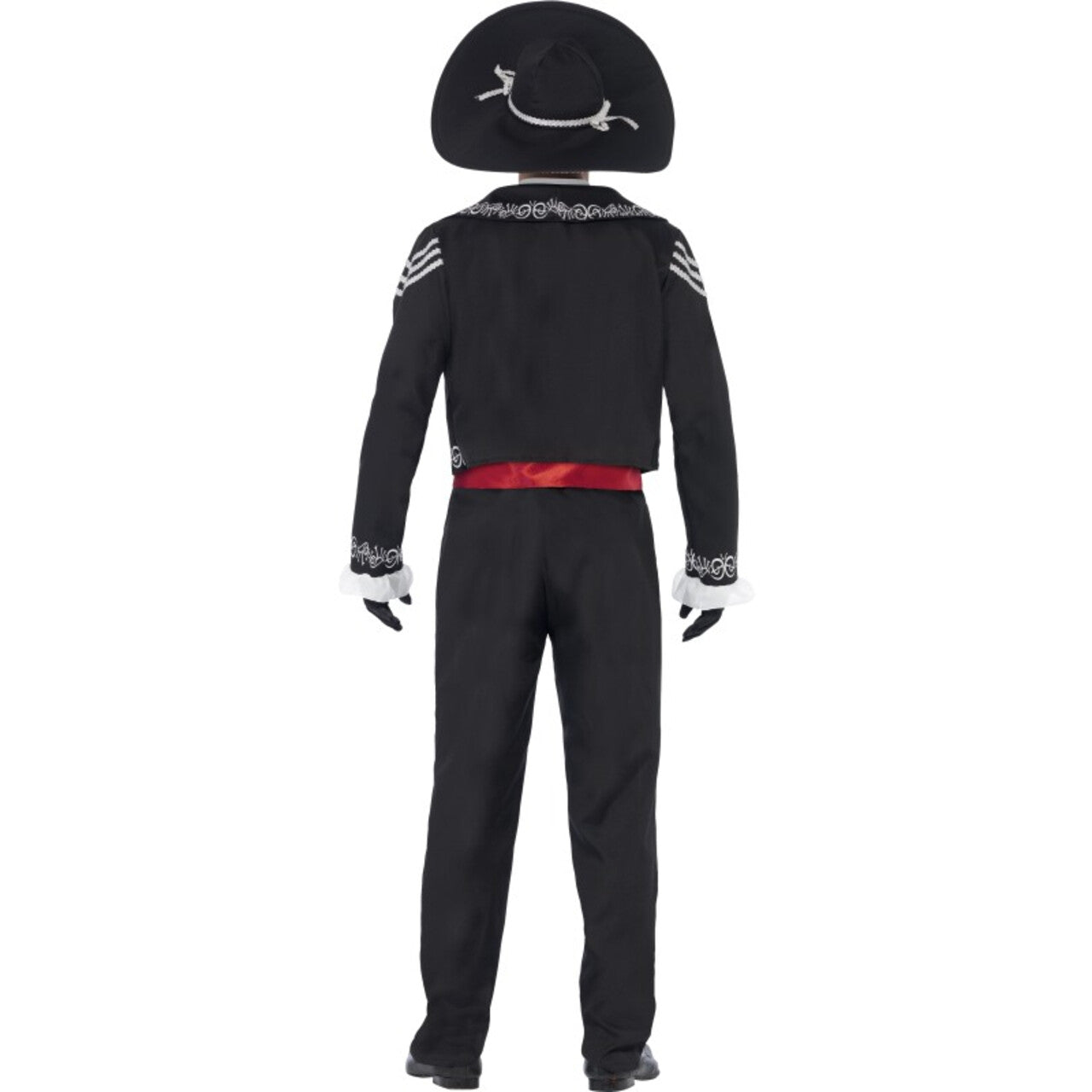 Op deze afbeelding zie je een Kostuums, van het merk Smiffy's. Zwart Day Of The Dead Senor Bones Man Kostuum