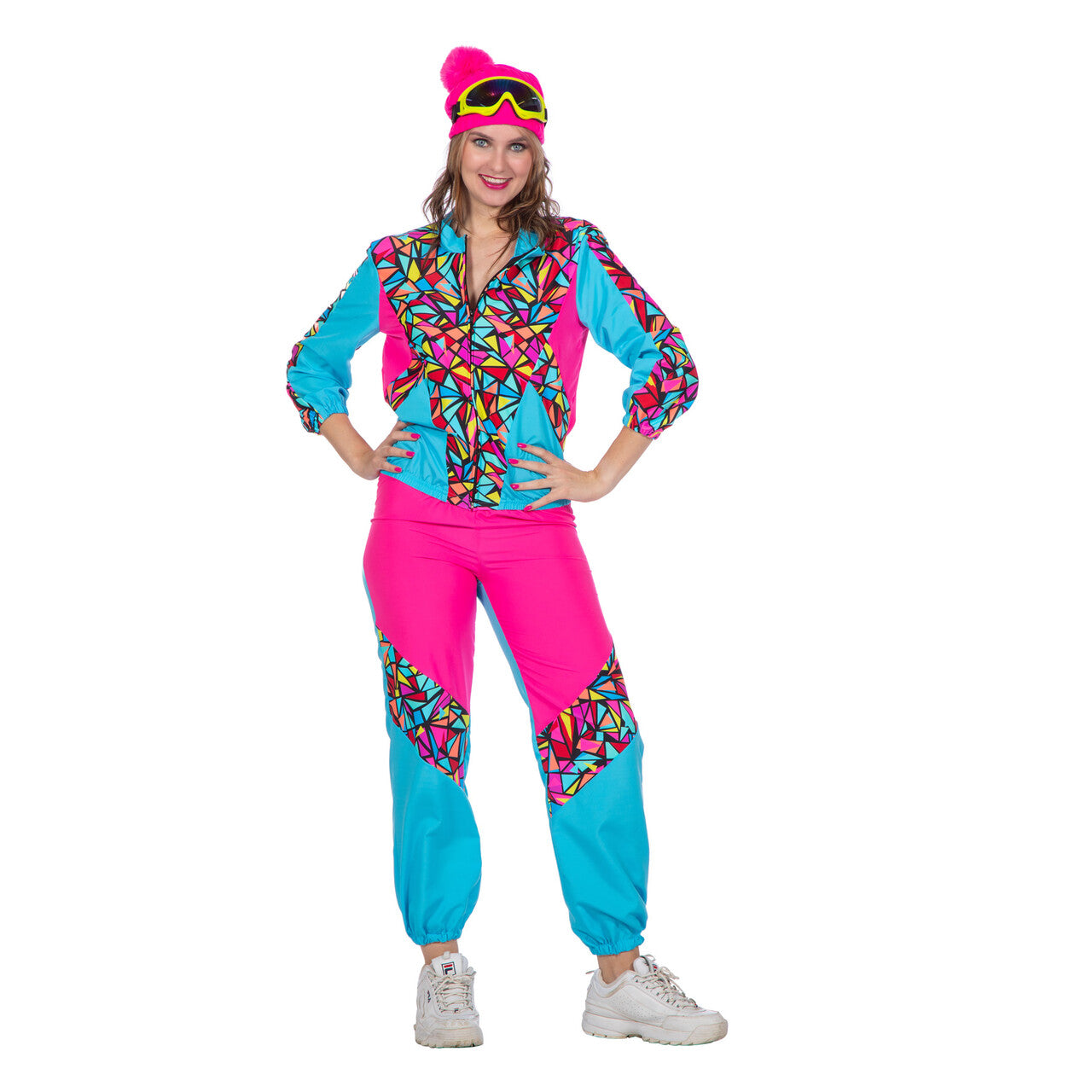 Op deze afbeelding zie je een Kostuums, van het merk Wilbers. Rete Retro Neon Skipak Vrouw Kostuum