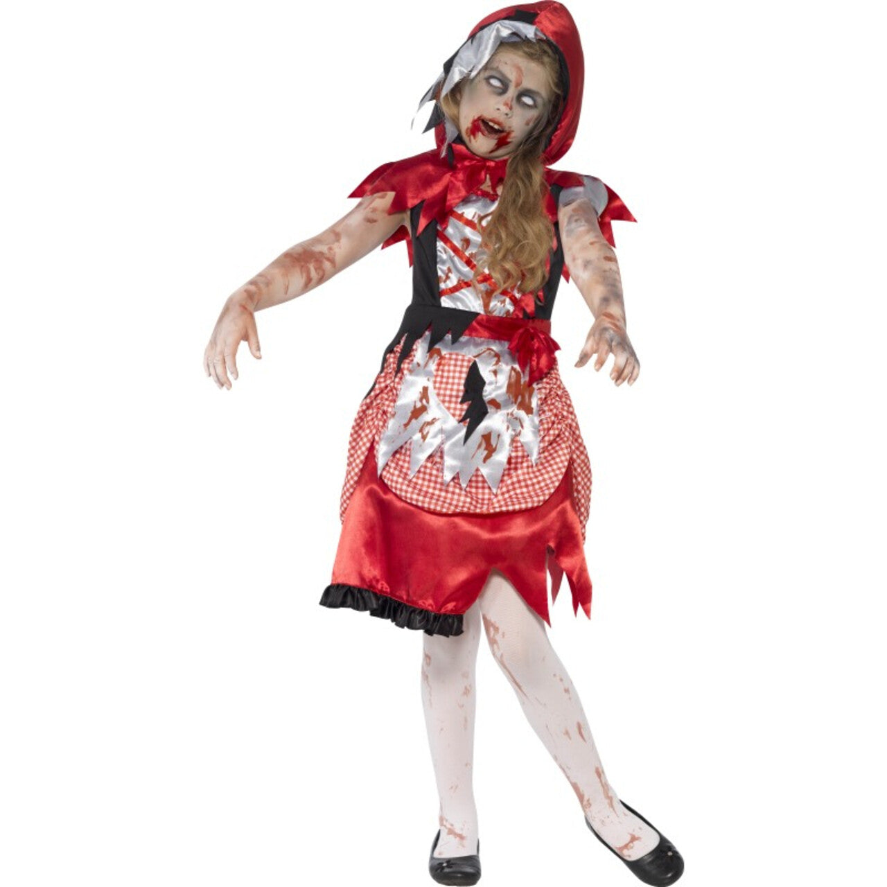 Op deze afbeelding zie je een Kostuums, van het merk Smiffy's. Zombie Roodkapje Meisje Kostuum