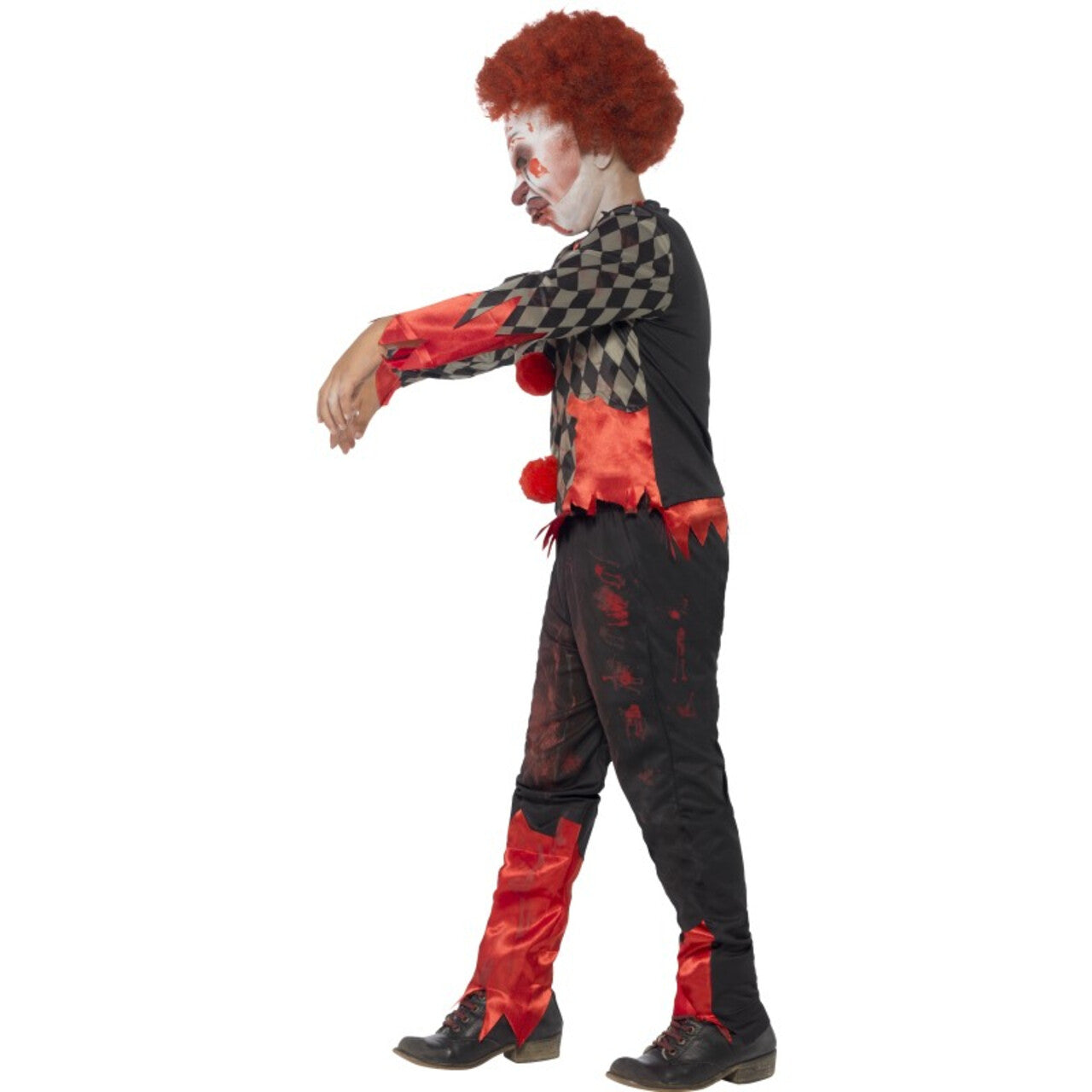 Op deze afbeelding zie je een Kostuums, van het merk Smiffy's. Luxe Zombie Clown Jongen Kostuum