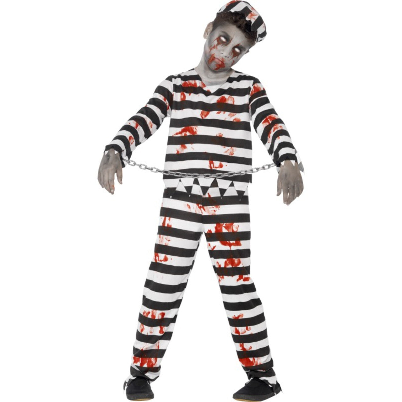 Op deze afbeelding zie je een Kostuums, van het merk Smiffy's. Zombie Gevangene Jongen Kostuum