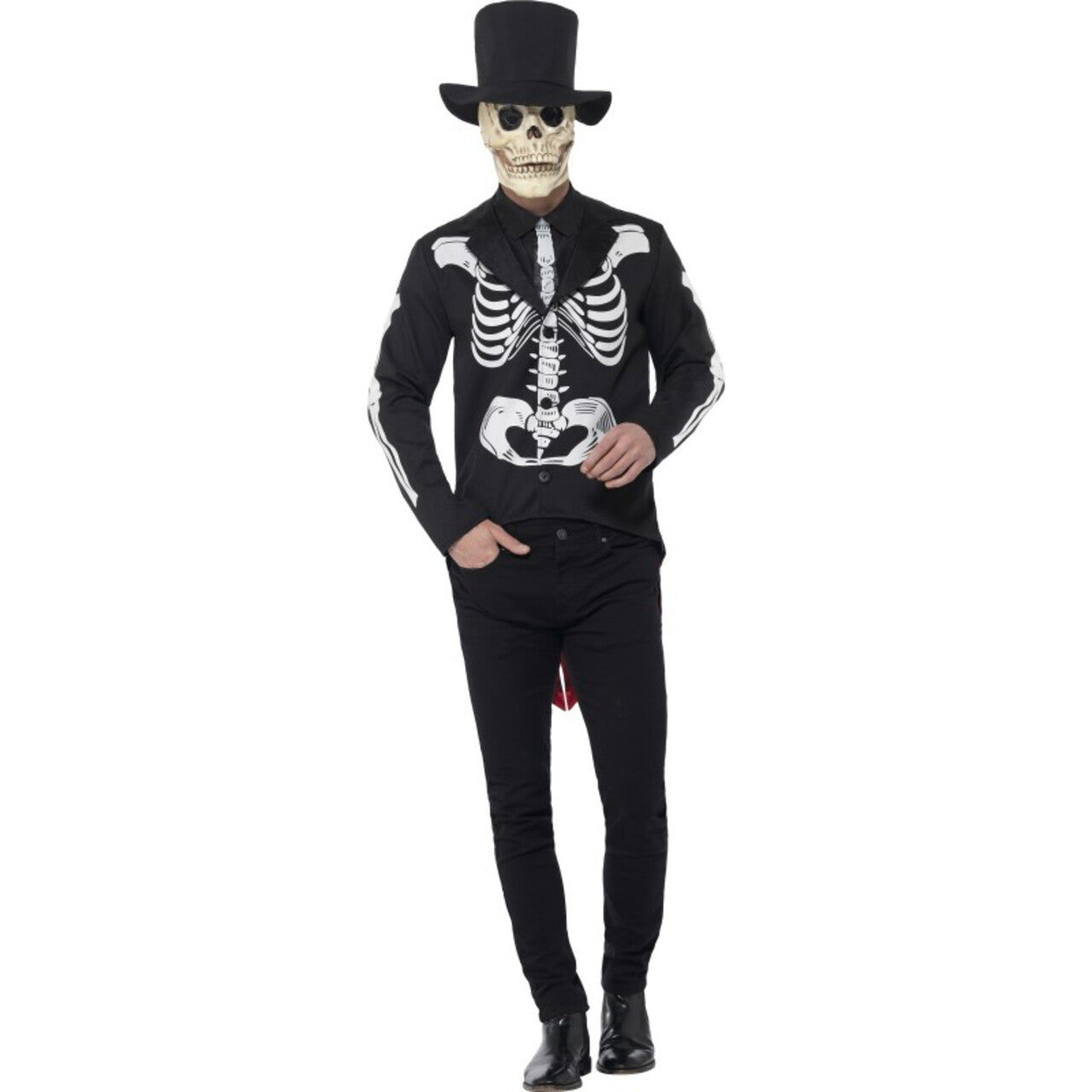 Op deze afbeelding zie je een Kostuums, van het merk Smiffy's. Doodgraver Skeletpak Man Kostuum