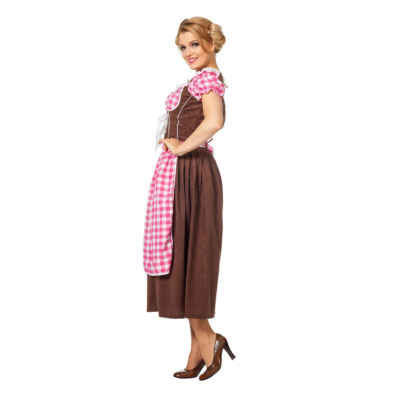 Op deze afbeelding zie je een Kostuums, van het merk Wilbers. Stube Dirndl Suedine Vrouw Kostuum