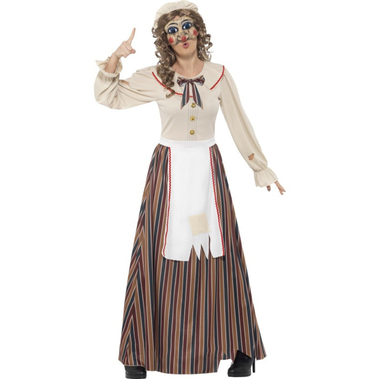 Op deze afbeelding zie je een Kostuums, van het merk Smiffy's. Sinistere Pop Vrouw Kostuum