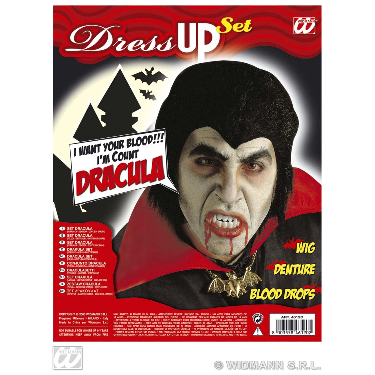 Op deze afbeelding zie je een Accessoires, van het merk Widmann. Opmaakset Dracula