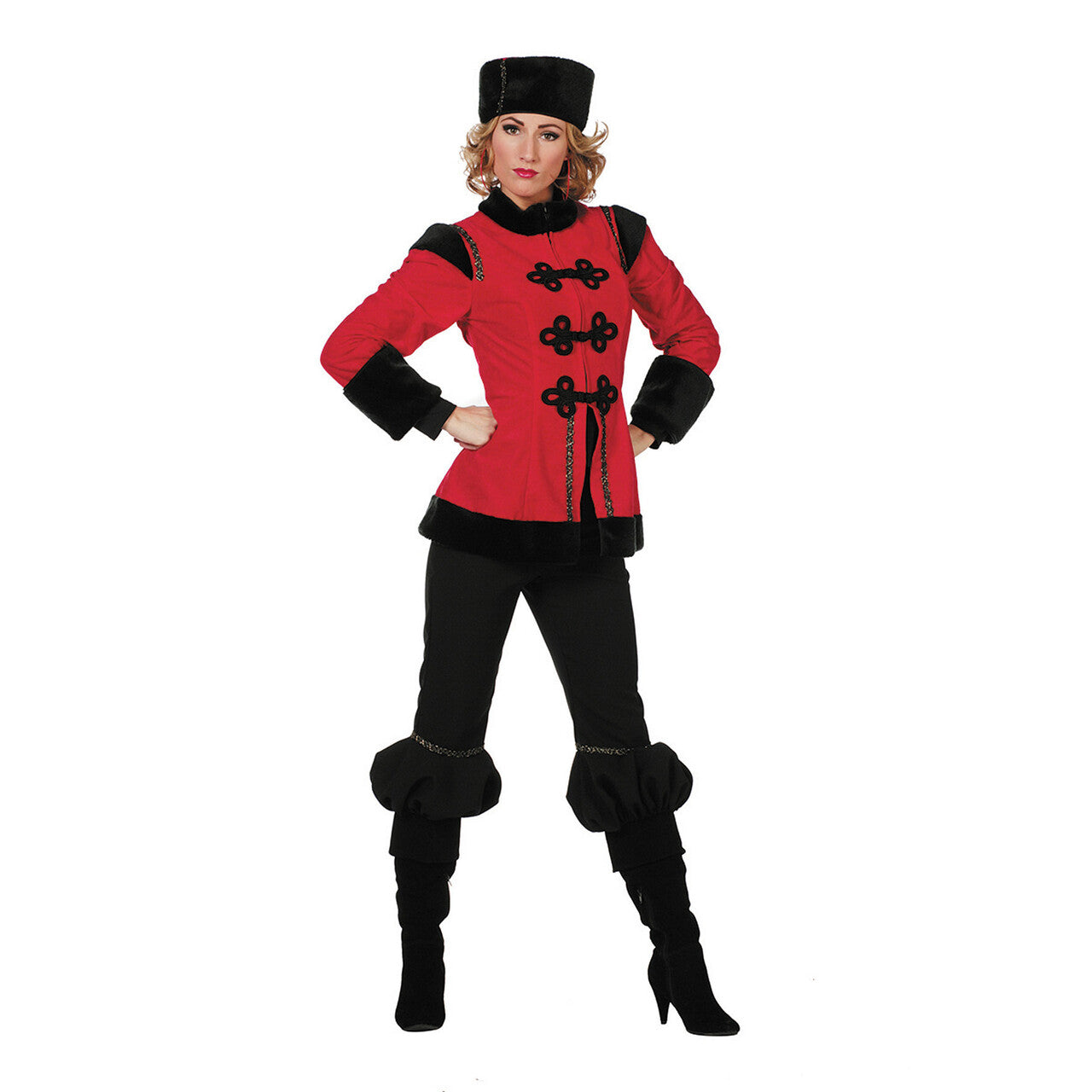 Op deze afbeelding zie je een Kostuums, van het merk Wilbers. Polka Kozakdame De Luxe Vrouw Kostuum