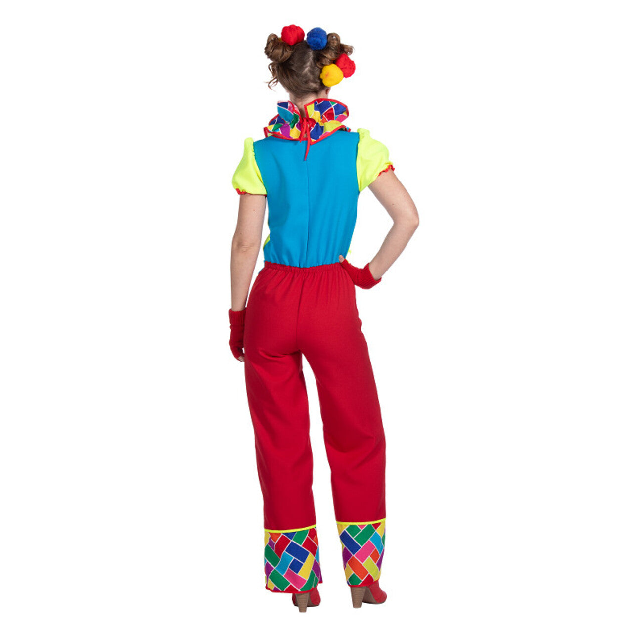 Op deze afbeelding zie je een Kostuums, van het merk Wilbers. Lachende Clown Vero Vrolijk Vrouw Kostuum