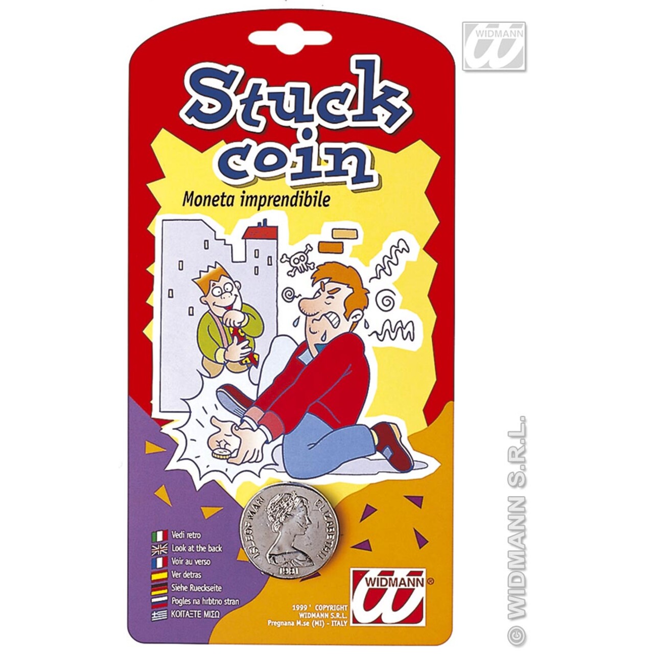 Op deze afbeelding zie je een Accessoires, van het merk Widmann. Vastzittend Muntstuk