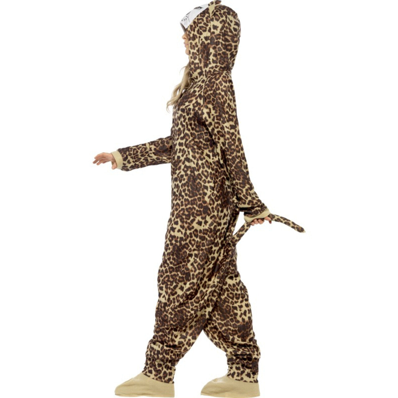 Op deze afbeelding zie je een Kostuums, van het merk Smiffy's. Onesie Lekkere Bruine Luipaard Jumpsuit Kostuum
