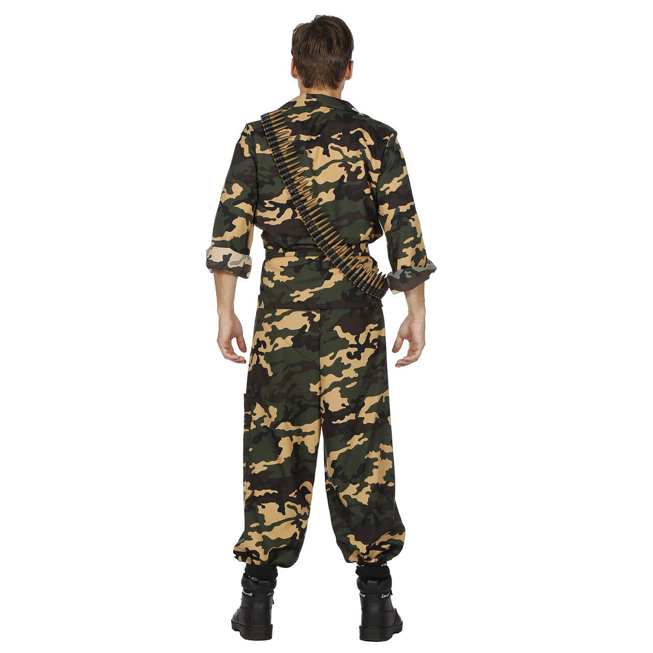 Op deze afbeelding zie je een Kostuums, van het merk Wilbers. Battle Field Camouflage Groen Bruin Leger&oorlog Kostuum Man