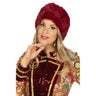 Hoofdband Warm Bontje Bordeaux Rood