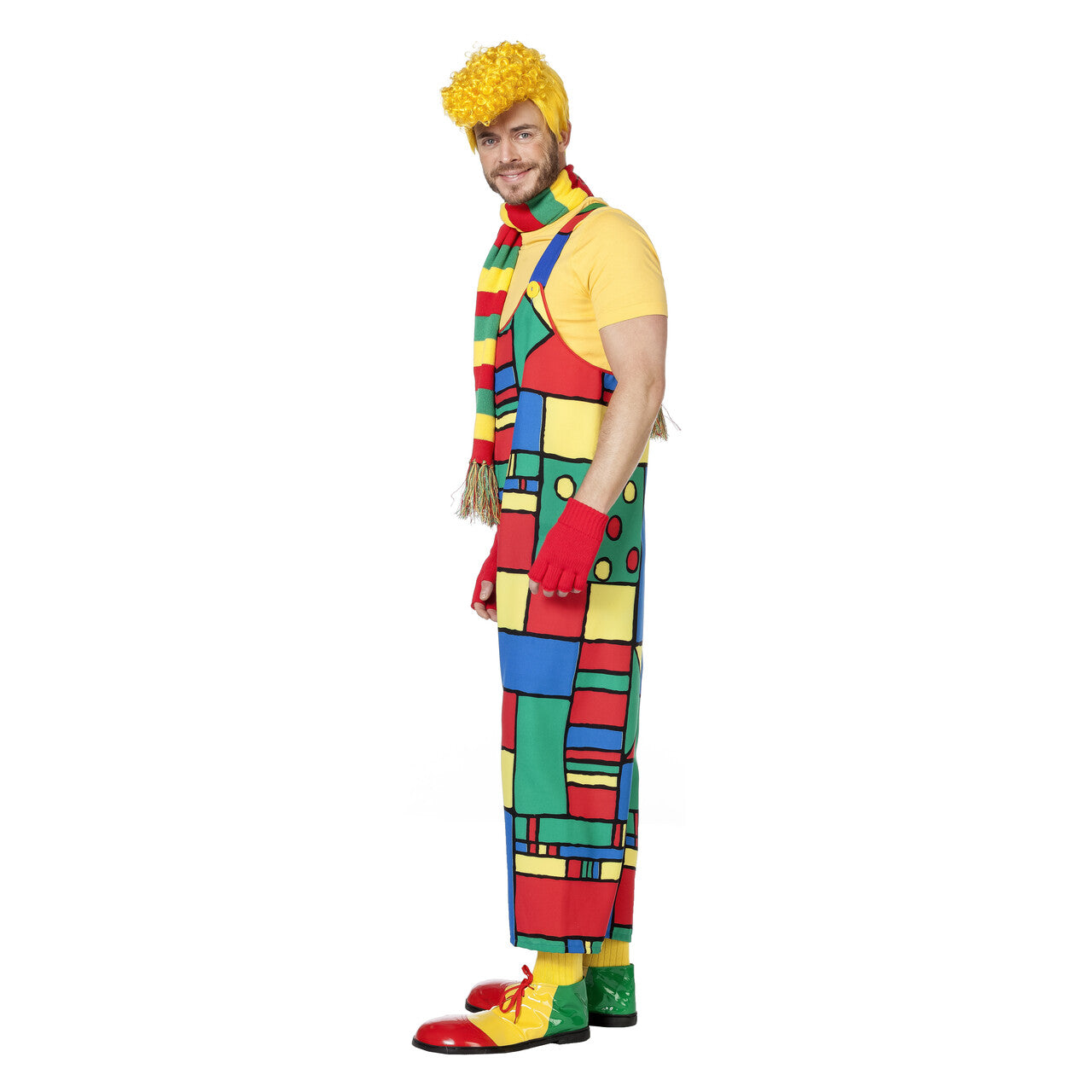 Op deze afbeelding zie je een Kostuums, van het merk Wilbers. Carnaval Boogiewoogie Latzhose Mondriaan Man Kostuum