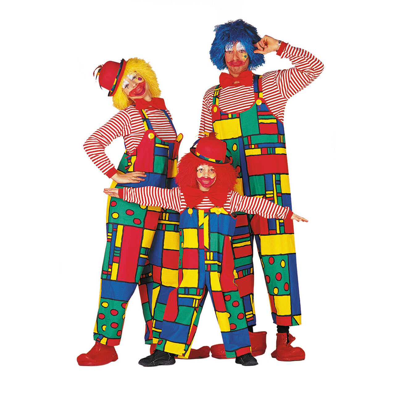 Op deze afbeelding zie je een Kostuums, van het merk Wilbers. Carnaval Boogiewoogie Latzhose Mondriaan Man Kostuum