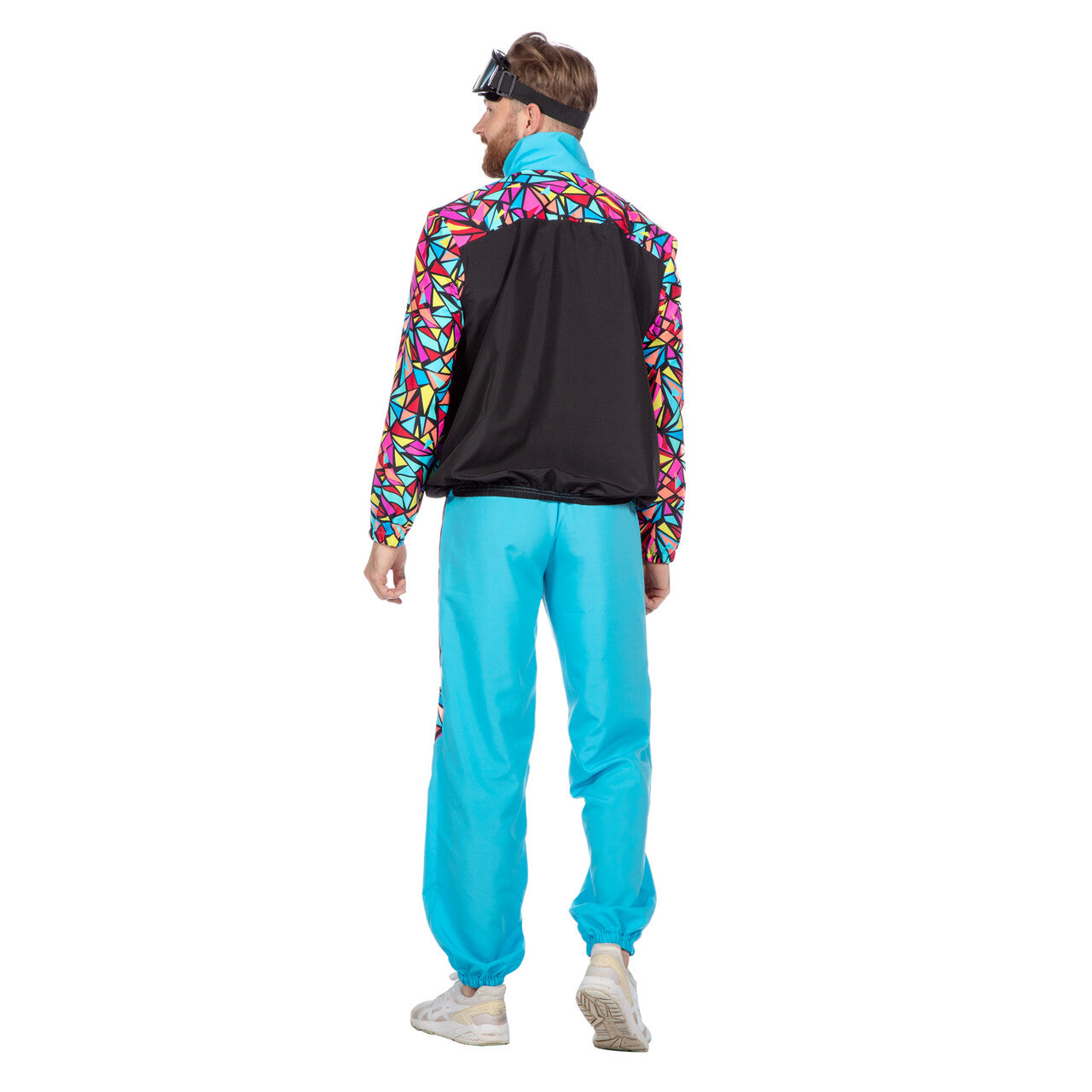 Op deze afbeelding zie je een Kostuums, van het merk Wilbers. Rete Retro Neon Dude Skipak Man Kostuum
