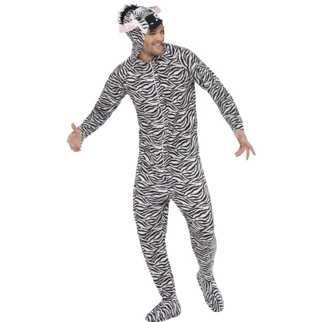 Op deze afbeelding zie je een Kostuums, van het merk Smiffy's. Onesie Schattige Zebra Kostuum