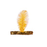 Glam Party Charleston Hoofdband Met Veer Geel / Goud