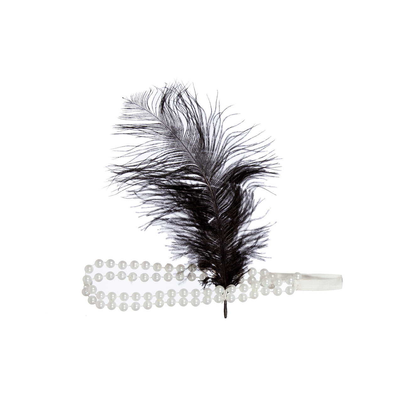 Op deze afbeelding zie je een Accessoires, van het merk Wilbers. Hoofdband Jaren 20 Met Parels En Veer