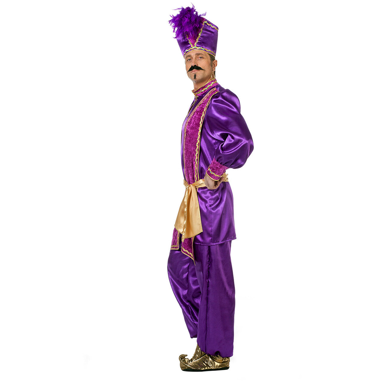 Op deze afbeelding zie je een Kostuums, van het merk Wilbers. Paarse Hoogheid Sultan, Paars Man Kostuum