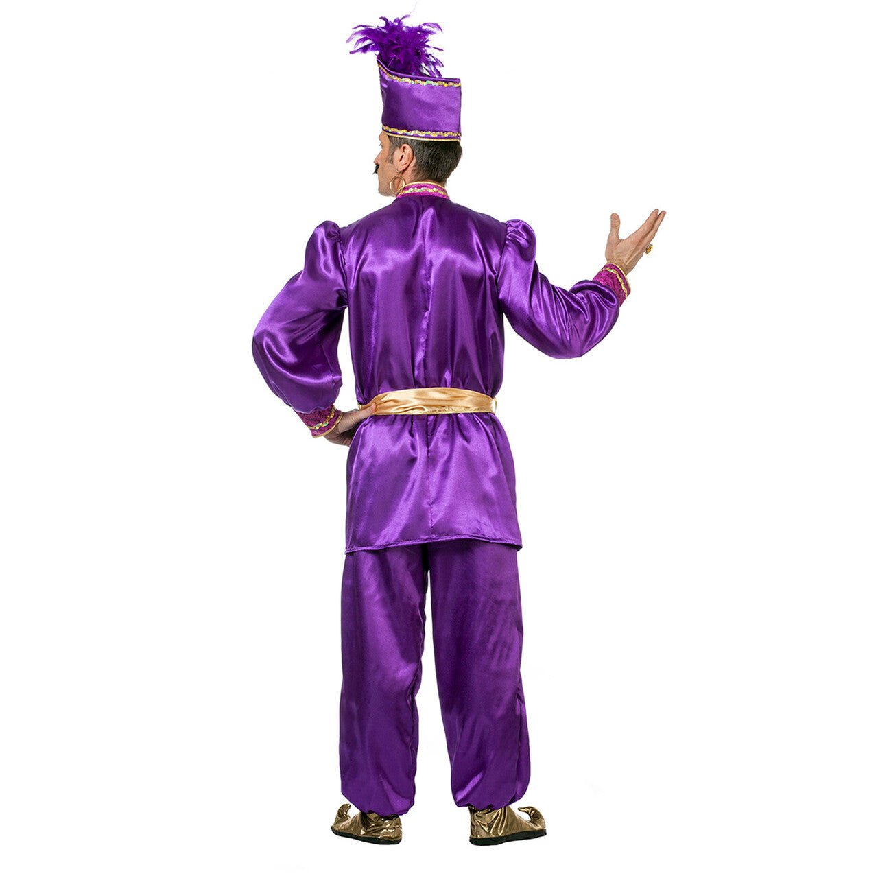 Op deze afbeelding zie je een Kostuums, van het merk Wilbers. Paarse Hoogheid Sultan, Paars Man Kostuum
