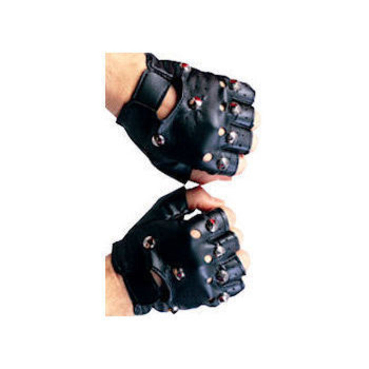Op deze afbeelding zie je een Accessoires, van het merk Smiffy's. Beslagen Punk Handschoenen