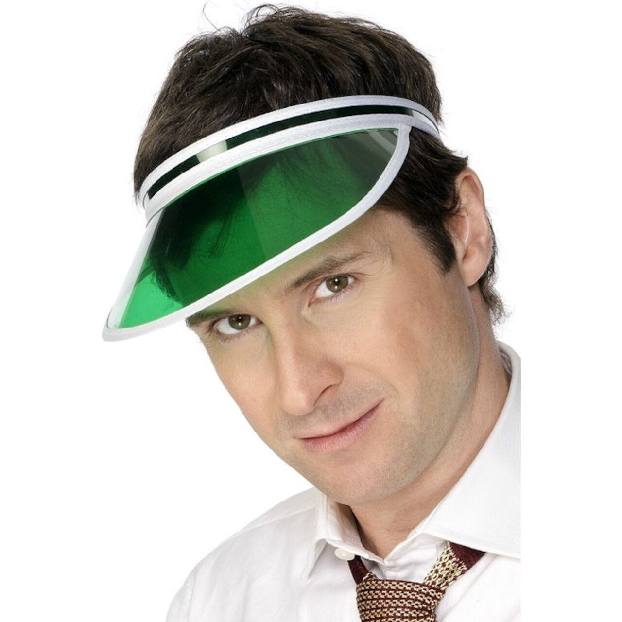 Op deze afbeelding zie je een Accessoires, van het merk Smiffy's. Poker Zonneklep Groen