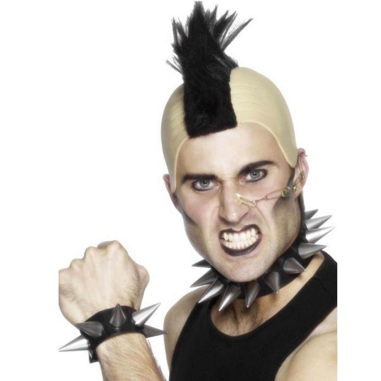 Op deze afbeelding zie je een Accessoires, van het merk Smiffy's. Punk Halsketting En Armband Volwassen