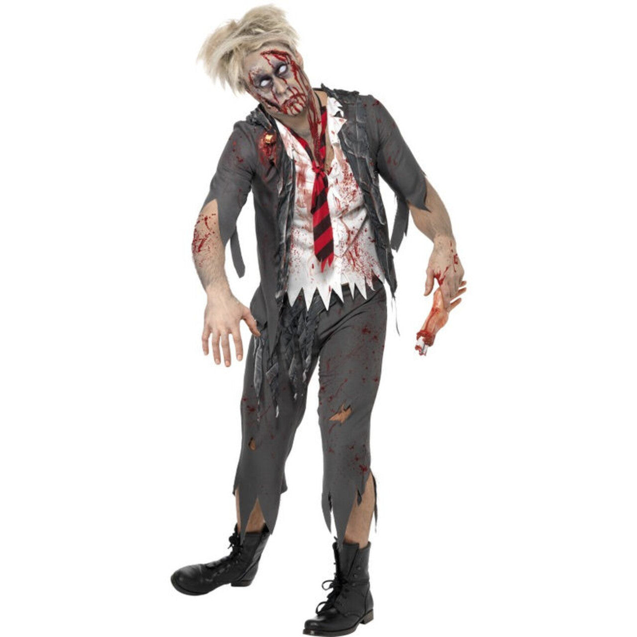 Op deze afbeelding zie je een Kostuums, van het merk Smiffy's. Horror Schooljongen Man Kostuum