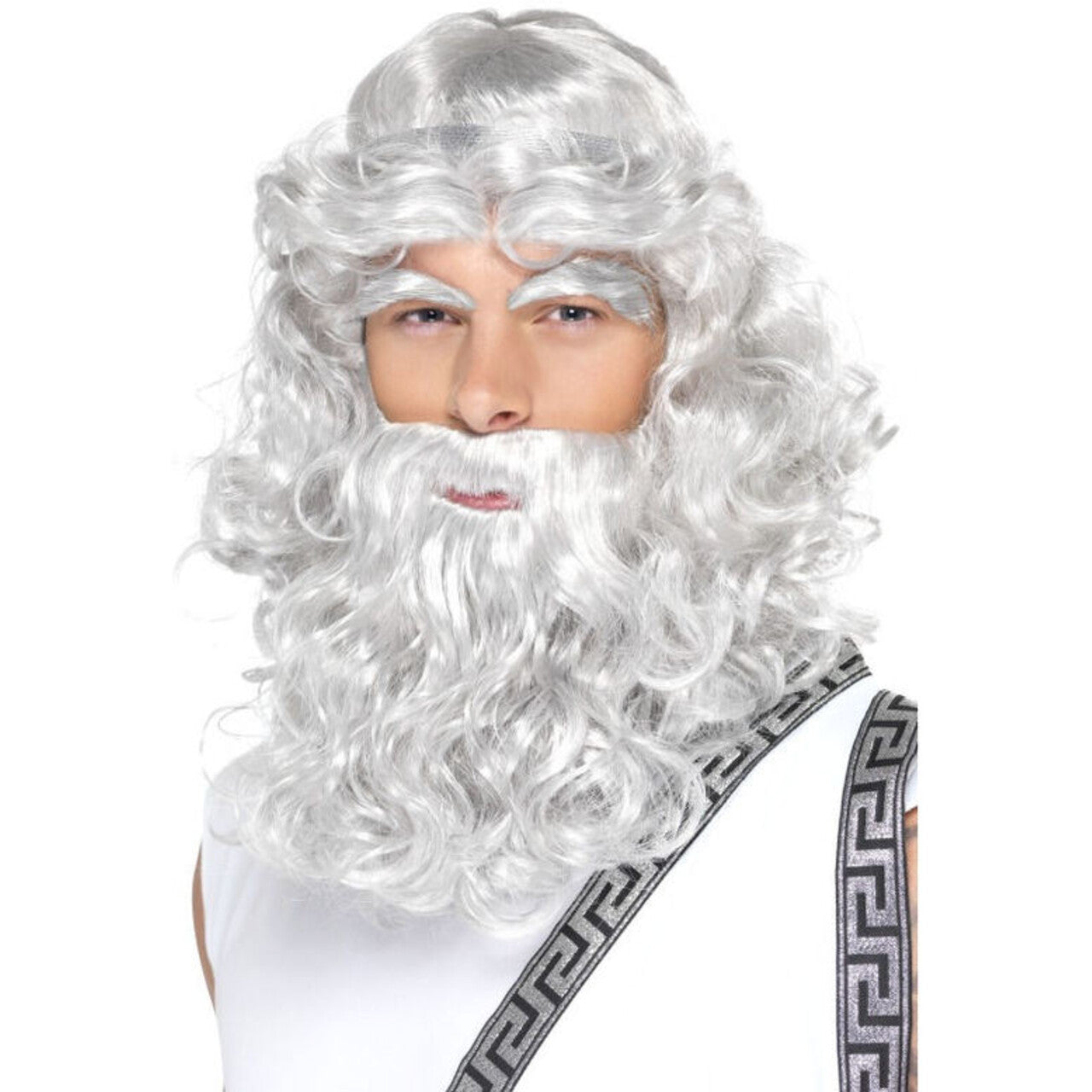 Op deze afbeelding zie je een Accessoires, van het merk Smiffy's. Zeus Pruik Baard & Wenkbrauwen