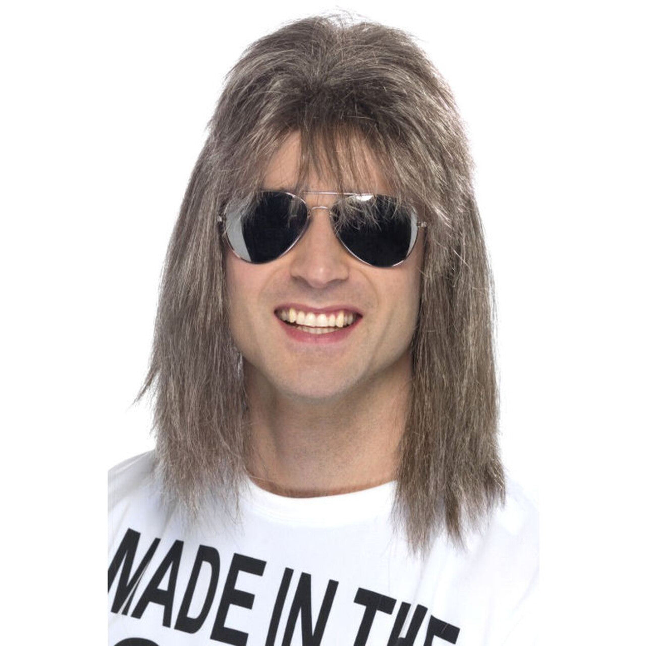 Op deze afbeelding zie je een Accessoires, van het merk Smiffy's. Lange Rocker Pruik