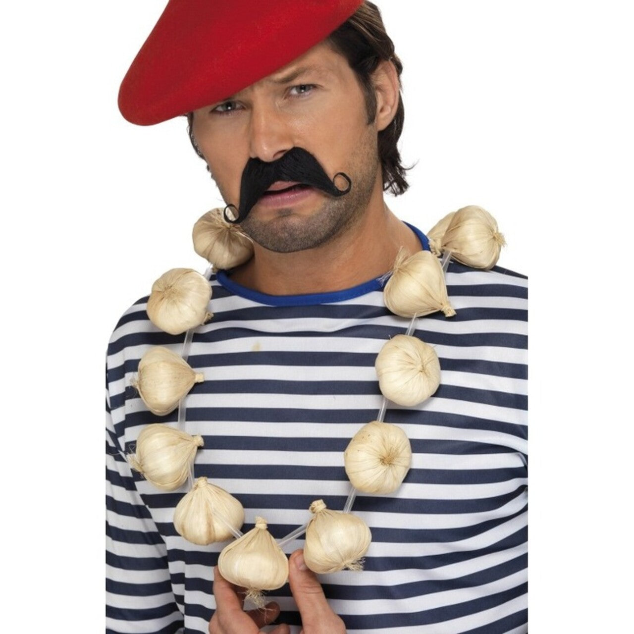 Op deze afbeelding zie je een Accessoires, van het merk Smiffy's. Knoflook Halssnoer Volwassen