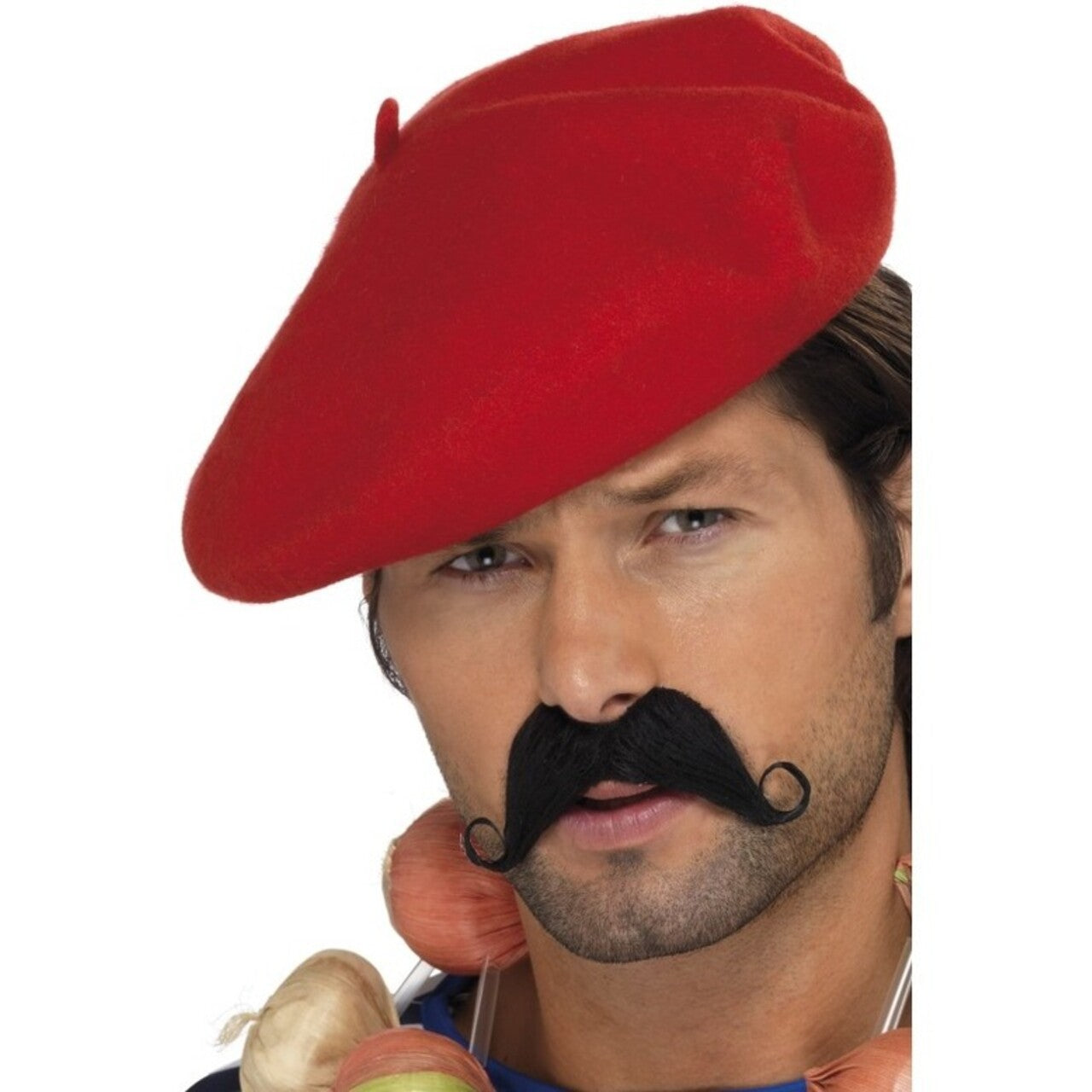 Op deze afbeelding zie je een Accessoires, van het merk Smiffy's. Rode Baret Volwassen