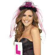 Op deze afbeelding zie je een Accessoires, van het merk Smiffy's. Aanstaande Bruid Tiara Met Roze Sluier