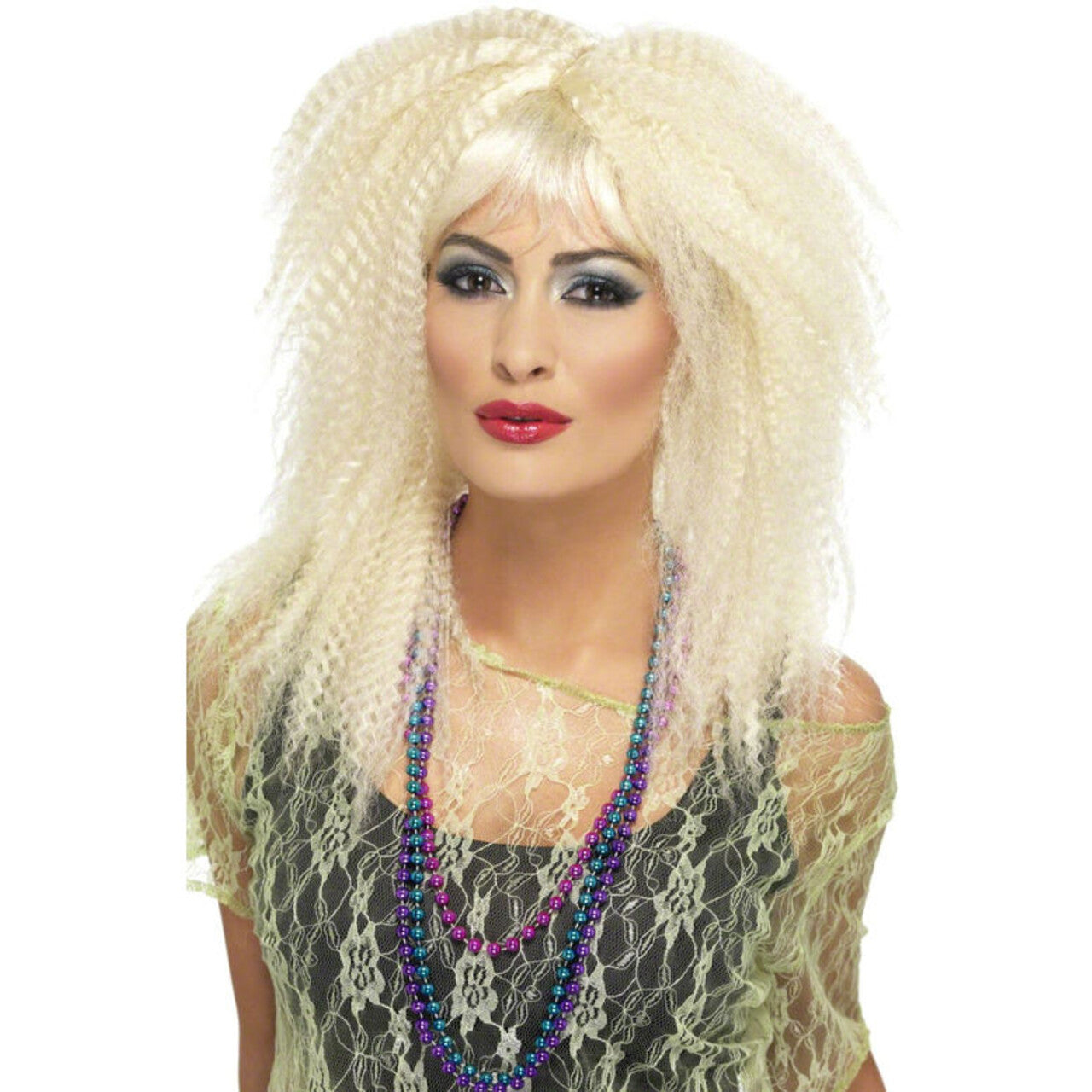 Op deze afbeelding zie je een Accessoires, van het merk Smiffy's. Crimp Pruik Blond