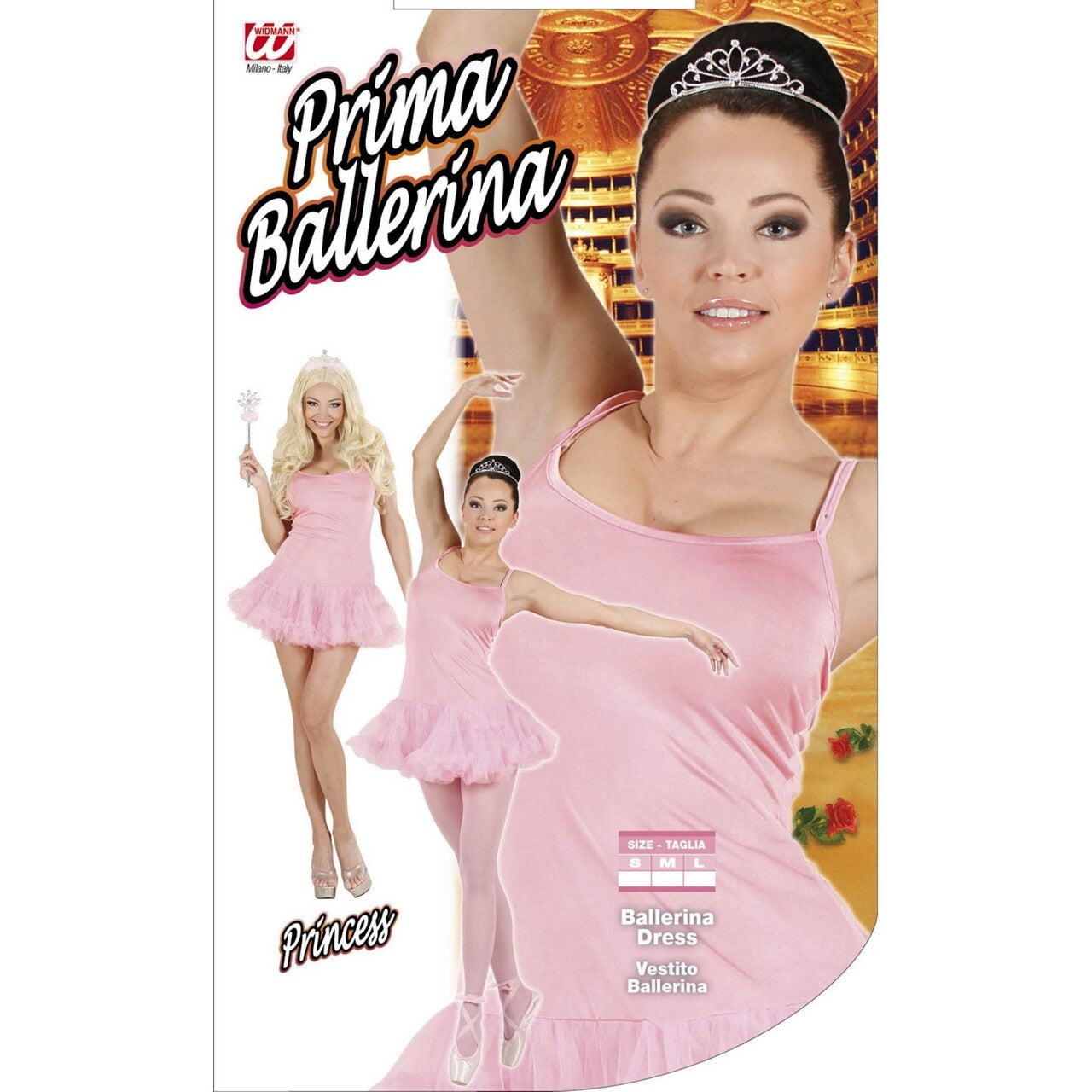 Op deze afbeelding zie je een Kostuums, van het merk Widmann. Prima Ballerina Roze Vrouw Kostuum