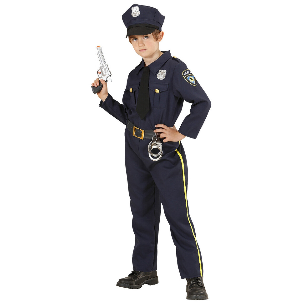 Op deze afbeelding zie je een Kostuums, van het merk Widmann. Dappere Politie Agent Jongen Kostuum