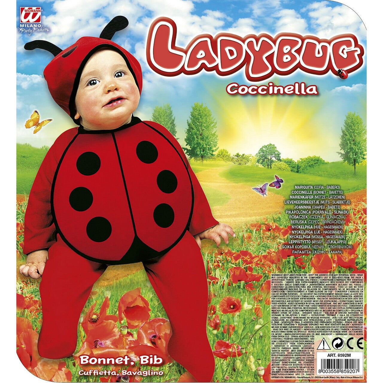 Op deze afbeelding zie je een Kostuums, van het merk Widmann. Piepklein Lieveheersbeestje Baby Kind Kostuum