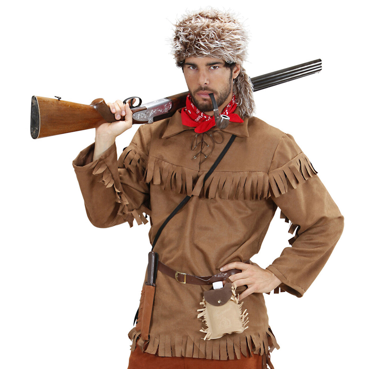 Op deze afbeelding zie je een Kostuums, van het merk Widmann. Canadese Trapper Man Kostuum