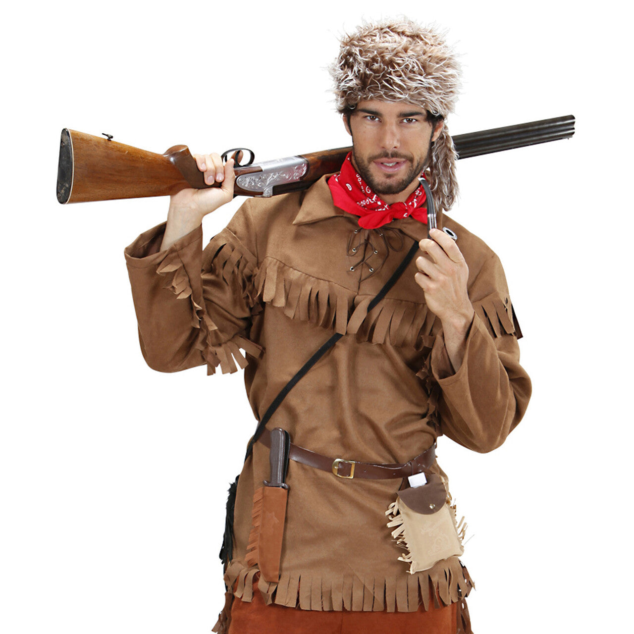 Op deze afbeelding zie je een Kostuums, van het merk Widmann. Canadese Trapper Man Kostuum