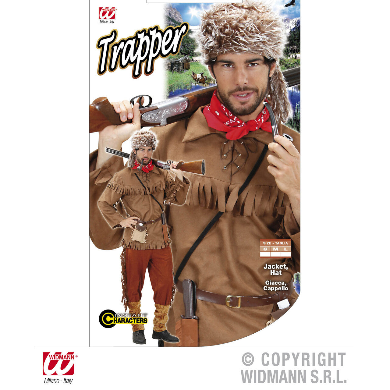 Op deze afbeelding zie je een Kostuums, van het merk Widmann. Canadese Trapper Man Kostuum