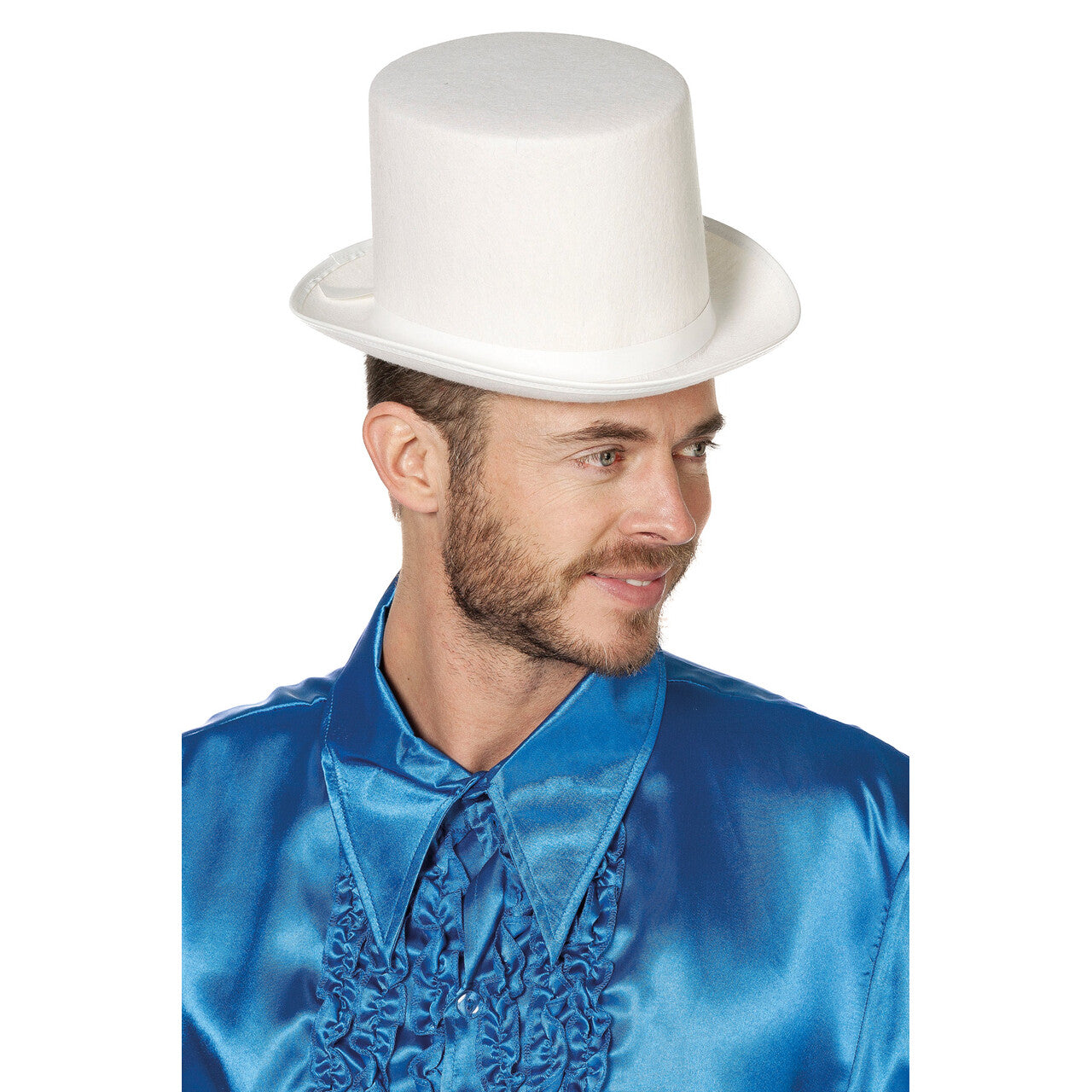 Op deze afbeelding zie je een Accessoires, van het merk Wilbers. Witte Hoge Nette Hoed