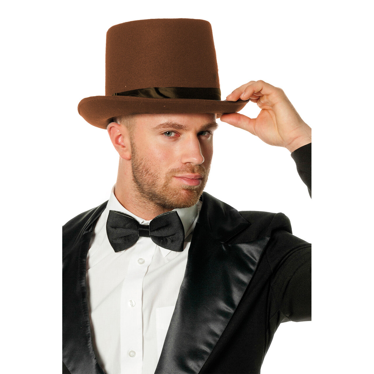 Op deze afbeelding zie je een Accessoires, van het merk Wilbers. Hoge Hoed Nette Gelegenheden Bruin