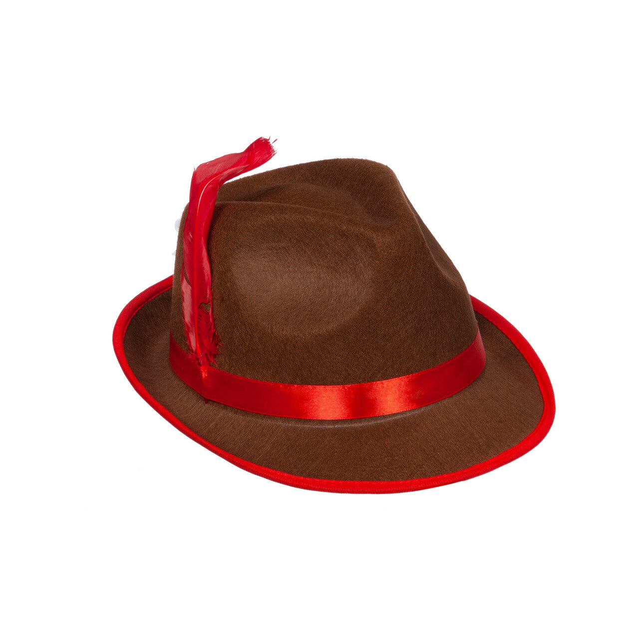 Op deze afbeelding zie je een Accessoires, van het merk Wilbers. Bruine Tiroler Hoed Fier Op Bier