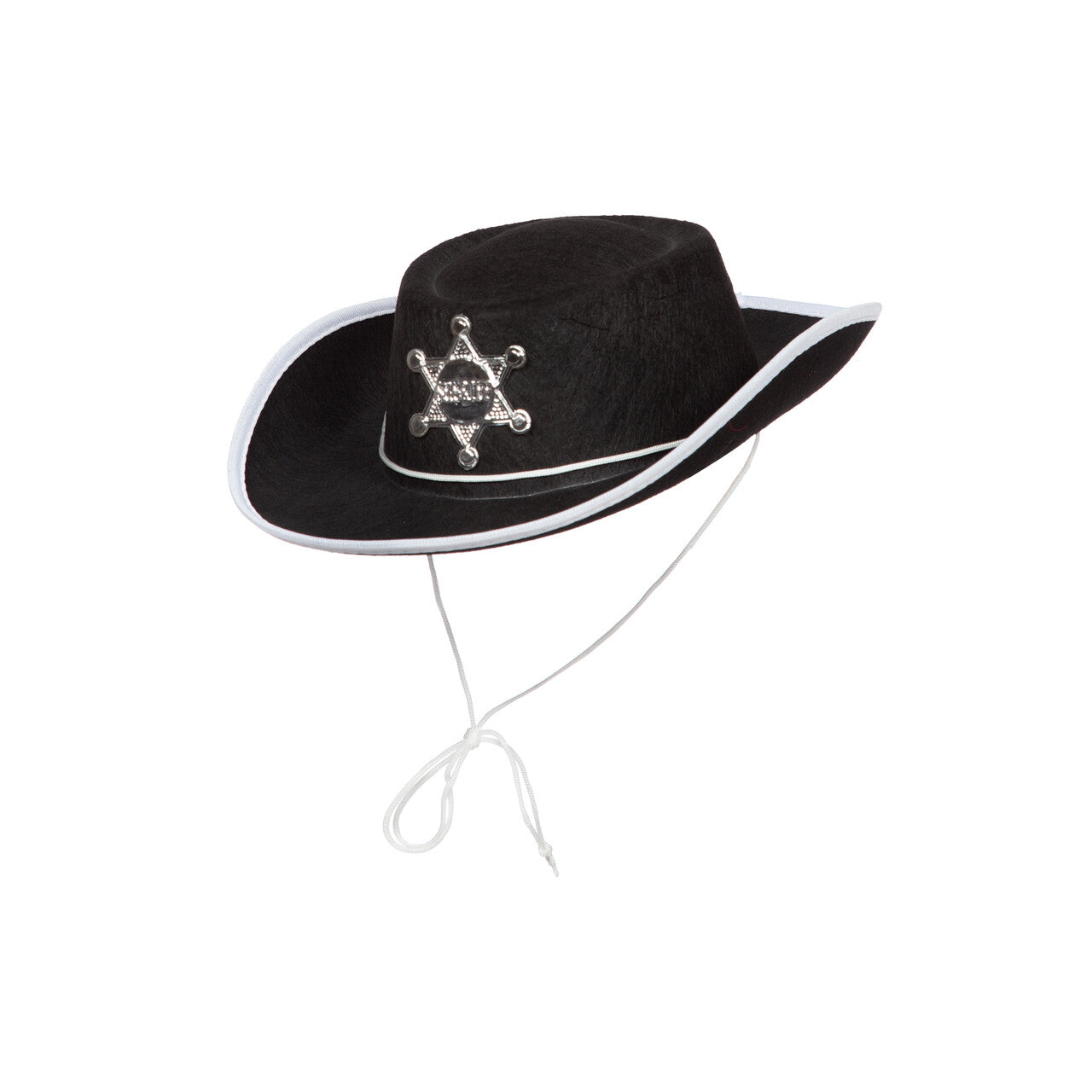 Op deze afbeelding zie je een Accessoires, van het merk Wilbers. Sheriff Department Hoed Met Ster Zwart