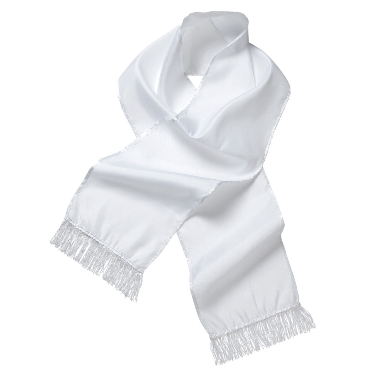 Op deze afbeelding zie je een Accessoires, van het merk Widmann. Witte Sjaal Satijn