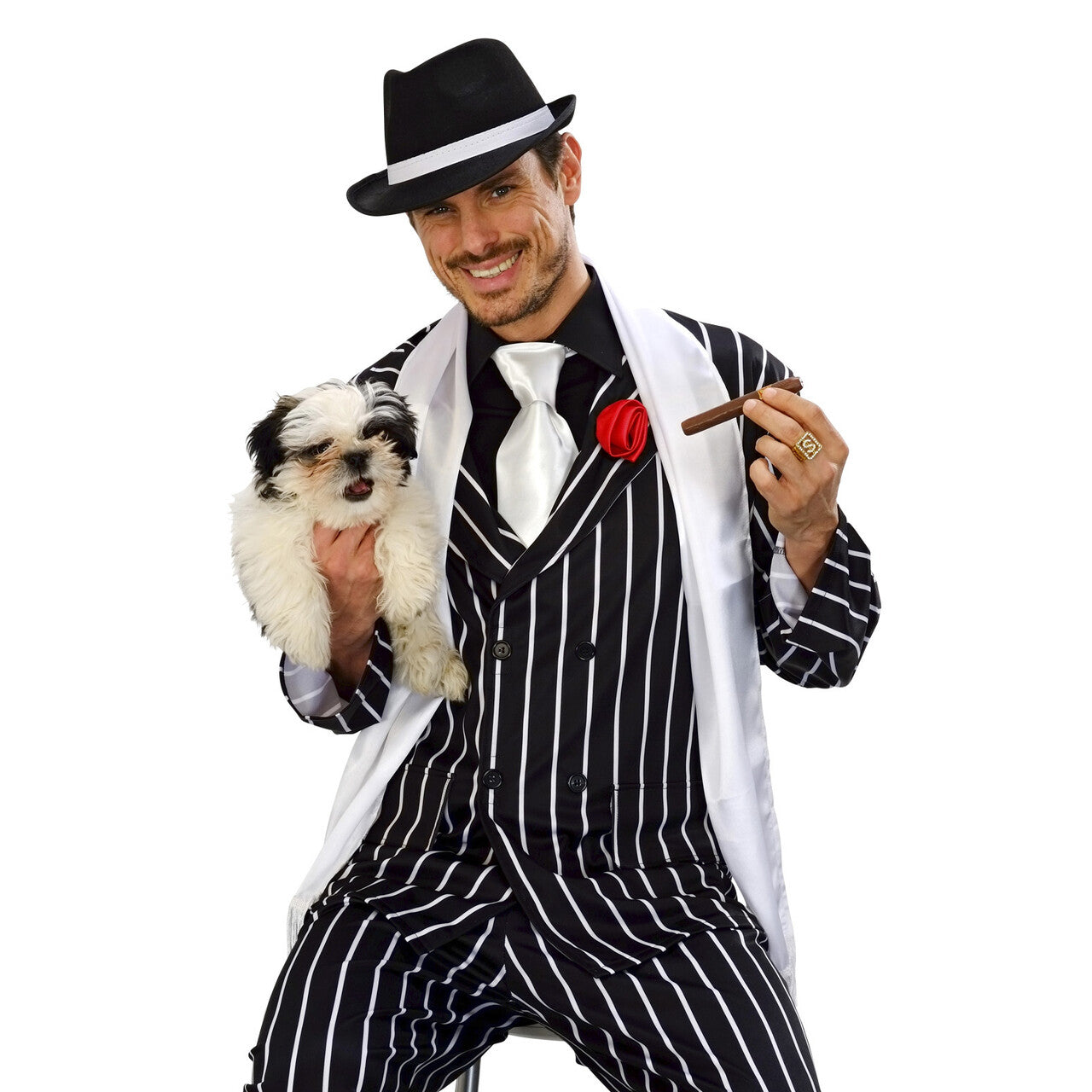 Op deze afbeelding zie je een Accessoires, van het merk Widmann. Witte Sjaal Satijn