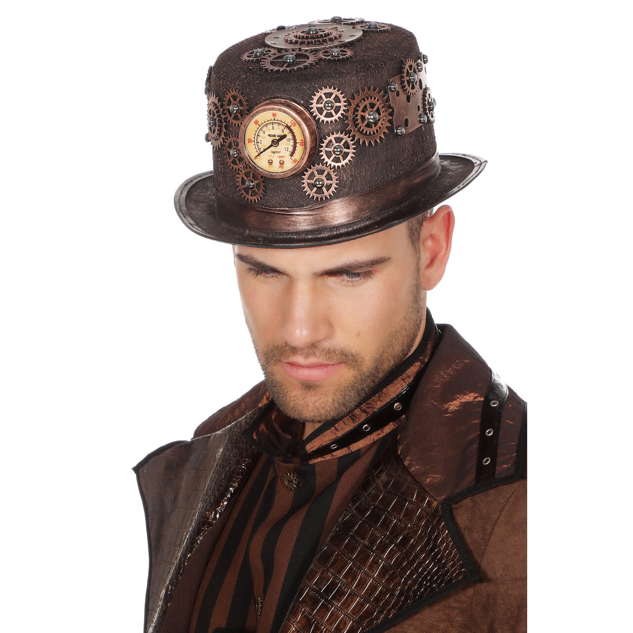 Op deze afbeelding zie je een Accessoires, van het merk Wilbers. Hoed Steampunk Wheelz