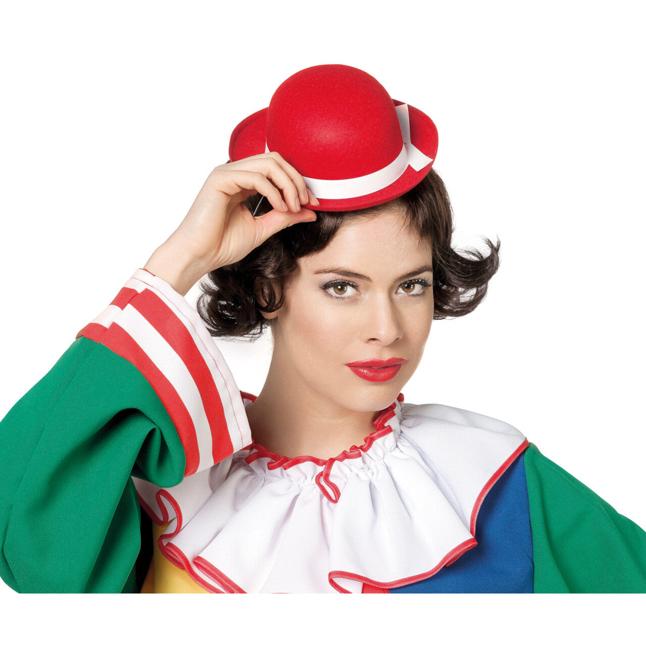 Op deze afbeelding zie je een Accessoires, van het merk Wilbers. Mini Bolhoed Rood Clown