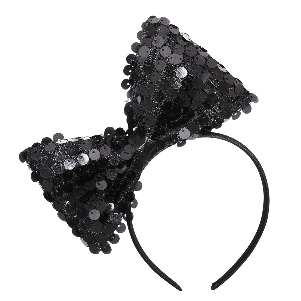 Op deze afbeelding zie je een Accessoires, van het merk Widmann. Hoofdband Met Paillettenstrik Zwart