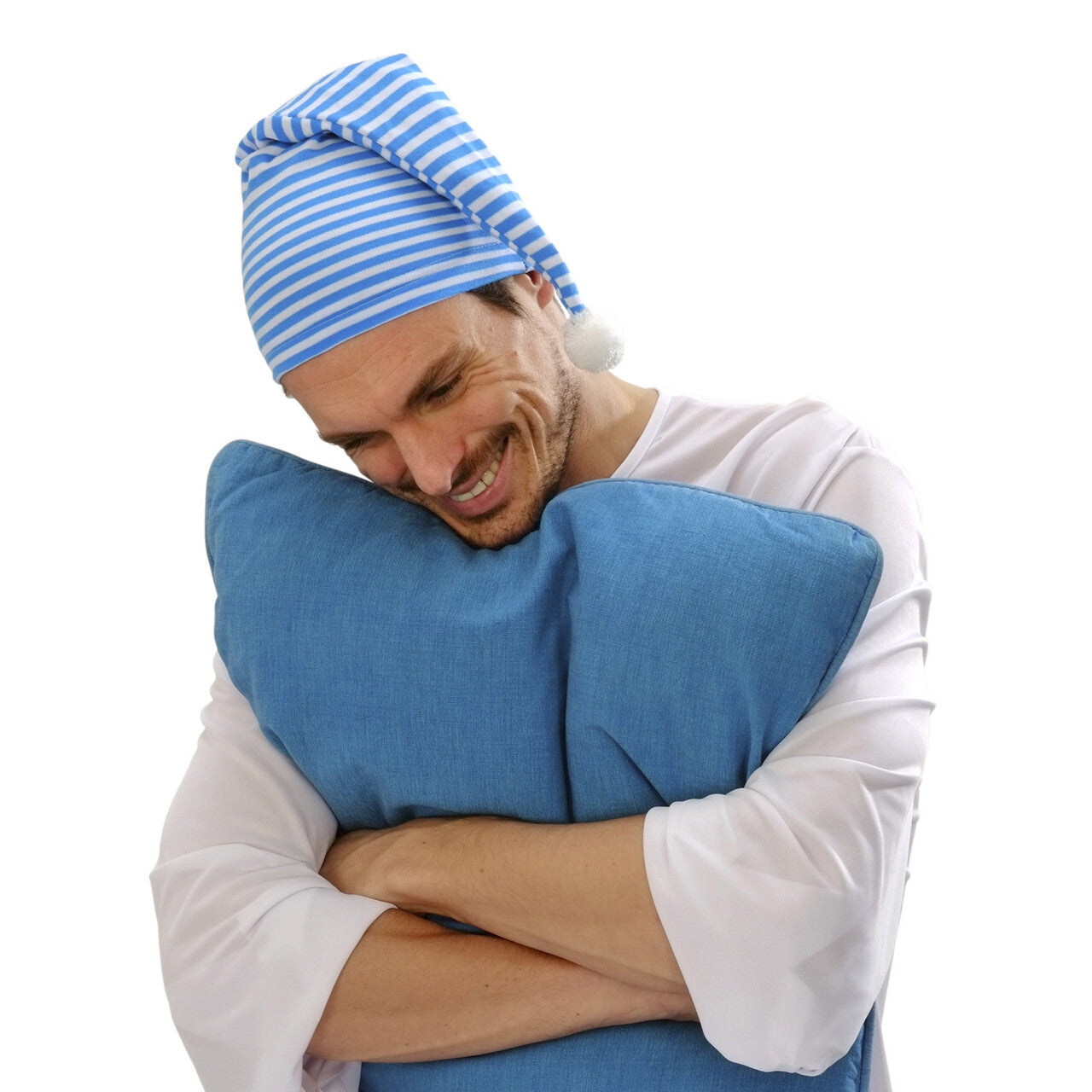 Op deze afbeelding zie je een Accessoires, van het merk Widmann. Slaapmuts Blauw / Wit